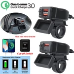 Motorcycle Usb Fast Charger Pd QC3.0 Type-c Waterproof Socket Voltmeter 12V. Fixed Price $27.50.