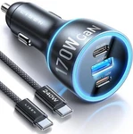 170W Car Charger Usb For Iphone 16 Pro Max Gan PD3.1 140W+PD30W Super. Fixed Price $44.99.