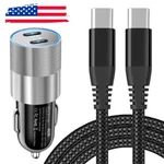 Pd 40W Dual Usb-c Fast Car Charger Type-c Cable For Samsung/iphone 15 16 17 Air. Fixed Price $12.70.
