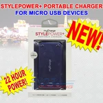 My Stylepower Plus Micro 3000MAH Portable Charger New In Box SPM30A-A. Fixed Price $8.88.