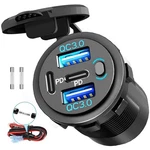 Alfreddireck Quad-port 12V Usb Outlet With Switch & Led 78W Dual Black. Fixed Price $30.90.