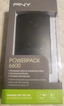 Pny T6600 6600MAH 2.4 Amp Powerpack - Portable Rechargeable Battery Bank. Fixed Price $5.99.