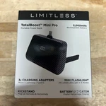 Limitless Totalboost Mini Pro 5,000MAH Universal Power Bank Multiple Adapters. Fixed Price $49.99.