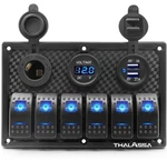 Genuine Marine GM-EP-S0038 Thalassa Boat 6 Gang Waterproof Rocker Switch Panel. Fixed Price $43.48.