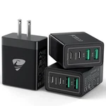 Usb Wall Block 3-PACK, Aiminu 40W 4-PORT Pd Charger, 3PACK Black. Fixed Price $32.03.