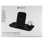 Mophie (7.5W) Universal 3 1 Wireless Charging Stand For Apple Devices - Black. Fixed Price $89.09.