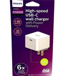 Philips 30W Usb Charger High Speed Pd Wall Adapter 6X Faster Charging. Fixed Price $12.99.