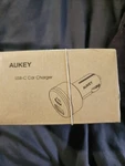 Aukey 36W Dual-port Usb Type Fast Car Charger For Iphone, Samsung. Fixed Price $6.00.
