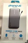New Phonesuit Energy Core Max Fast 2.4A Battery Bank Usb Power 15,000 Mah. Fixed Price $17.05.