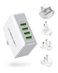 Lencent Multiple Usb Wall Charger, 22W/4.4A Port Travel 22W, White. Fixed Price $20.11.