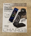 Cobaltx Multi-device Wireless Charging Station Charges 3 Devices Simultaneously. Fixed Price $13.99.