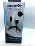 Digipower Charge And Sync Cable 6FT 1.8M Made For Ipod, Iphone, Ipad New. Fixed Price $18.68.