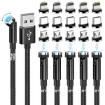 Ankndo 6-PACKS Usb-c/micro/apple Compatible Magnetic Detachable Charging Cables. Fixed Price $18.00.