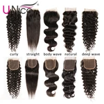 Unice Indian Curly/straight/wavy Virgin Human Hair Lace Top 4X4 Closure 10"-20". Fixed Price $96.60.