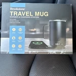 Brookstone Travel Mug Warmer & Charging Station Double Walled Black Wireless. Fixed Price $19.99.