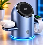 3-IN-1 Fast Charging Dock For Apple Watch Airpods Iphone Wireless Station. Fixed Price $29.99.