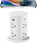 Annquan 3" Pop Up Countertop Receptacle 4 Usb Ports 15W Wireless Charger PD65W. Fixed Price $75.99.
