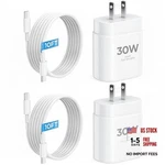 Iphone 17 16 15 Charger Fast Charging Cable, 30W Usb 10FT-2PACK White. Fixed Price $19.43.