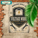 Funny Battery Quote Metal Tin Sign Quirky Home Office Wall Decor. Fixed Price $10.44.