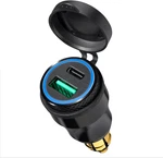 Motorcycle Power Adapter Din Hella Plug Qc 3.0 Usb & Type Charger Compatibl. Fixed Price $28.99.