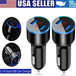 Dual Ports Usb Car Cigarette Charger Lighter Digital Led Voltmeter 12V/24V Lot. Fixed Price $200.28.