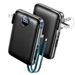 Sucrosey Portable Charger With Built-in Cables & Wall Plug, 10000MAH, Black. Fixed Price $33.41.