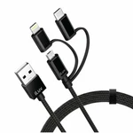 Iluv ICB268BK 3-IN-1 Charge/sync Cable, USB2.0 To Micro Usb/lightning/usb-c, 3FT. Fixed Price $16.49.