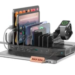 Alxum 140W Usb 10-PORT Charging Station Pd 60W 45W 30W Qc 3.0 Fast Charge. Fixed Price $60.90.