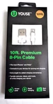 10 Ft. Premium 8-PIN Cable High Quality By Youse Factory Sealed New. Fixed Price $5.99.