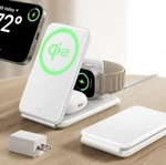 Esr QI2 3-IN-1 Wireless Charging Station, White 15W Magsafe Apple Iphone Airpods. Fixed Price $49.99.
