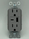 Pass And Seymour TR15USBAC6GRY Gray 15A Fast Charge Tamper Resistant. Fixed Price $29.99.