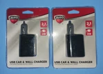 Lot Auto Drive Car & Wall Charger Dual Usb 2.1 Amp Foldable Plug Once. Fixed Price $25.42.