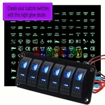12/24V Car Marine Boat 6 Gang Dual Blue Led Rocker Switch Panel Breaker & Decal. Fixed Price $29.95.
