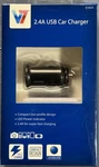 V7 2.4A Usb Car Charger Fast Led Indicator Compact DC10024A. Fixed Price $11.99.