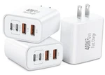 Iphone 17 Usb Fast Charger BLOCK,3-PACK 40W Charging 4-PORT 3PACK. Fixed Price $37.18.