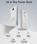 Veektomx VT105 Power Bank 10000MAH White Led Display Type Micro Usb Iphone Nib. Fixed Price $19.99.