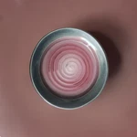 Taylor Table Spun Raspberry Swirled 10" Signed Plate. Fixed Price $58.00.