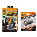 Car Phone Mount Bundle, Adjustable Suction And Charger Adapter 3.1 Amp. Fixed Price $22.09.