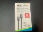 Mobilespec Charge And Sync 8 Pin To Usb Cable Black 6 Foot For Ipad Iphone. Fixed Price $8.50.