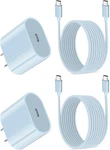 2PACK Usb Fast Charger For Ipad Pro 13/12.9/11 Inch 6.6FT+6.6FT, Blue. Fixed Price $23.23.