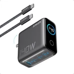 Anker Macbook CHARGER,140W Max 4-PORT 2.72 1.42 Inches, Dark Gray. Fixed Price $135.99.