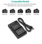 Ravpower LP-E8 Rechargeable Battery And Charger Kit 2-PACK T2I T3I RP-BC019 PB35. Fixed Price $14.95.
