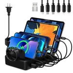 Charging Station For Multiple Devices, Creative Design 50W 6 Ports Usb Black. Fixed Price $48.59.