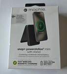 New Black Mophie Snap+ Powerstation Mini 5000MAH Battery With Stand Retail Pk. Fixed Price $36.99.