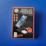 3-IN-1 Foldable Wireless Charging Station Iphone, Ipods, Watch Nib Portable. Fixed Price $39.98.