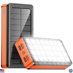 66800MAH Solar Power Bank 22.5W QC3.0 Fast Charger, Usb-c, Outputs, 32 Leds. Fixed Price $54.31.