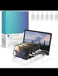 Hercules Tuff 6-PORT Charging Station For Multiple Devices (silver). Fixed Price $15.00.