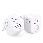 2-PACK European Travel Plug Adapter, Beshon International Power White. Fixed Price $11.94.