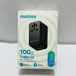 Momax 1-WORLD 100W Gan Universal Travel Uk Eu Au Us Multi Plug Adapter Black. Fixed Price $17.60.
