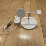 Belkin Magsafe-compatible Charger, 3-IN-1 Wireless Charging Station White. Fixed Price $30.00.
